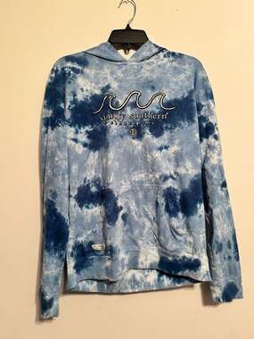 Simply Southern Be The Light Lighthouse Tie Dye Hoodie Size L